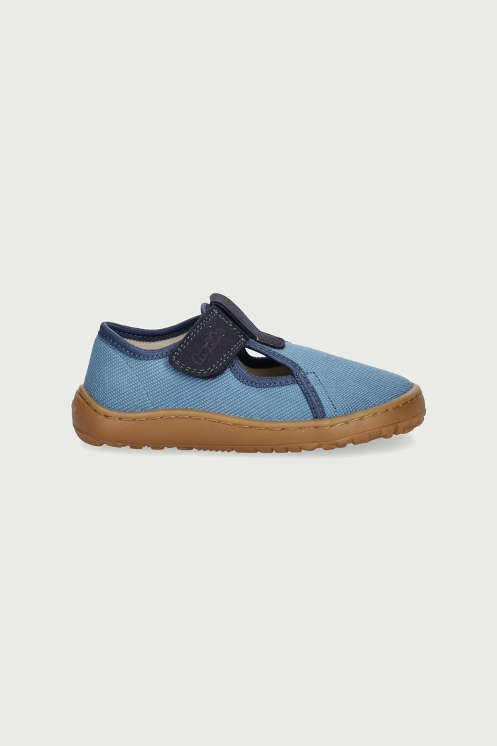 Froddo Ciabatte per bambini BAREFOOT CANVAS T-BAR G1700439.21.24 blu AW26