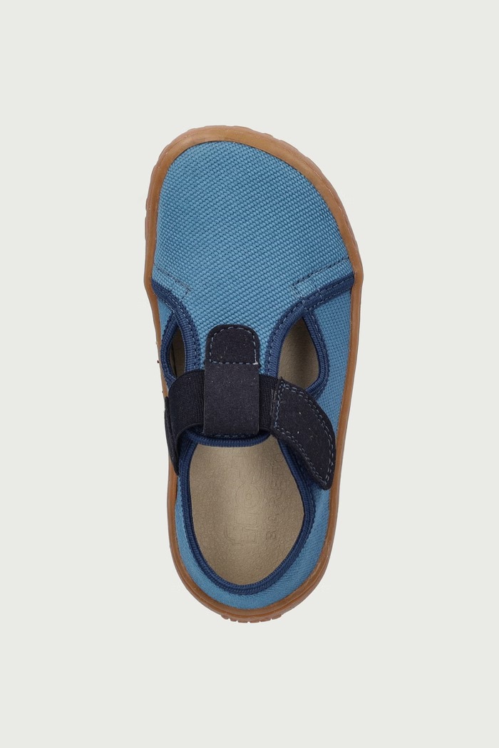 Ciabatte per bambini BAREFOOT CANVAS T-BAR Froddo G1700439.21.24 blu