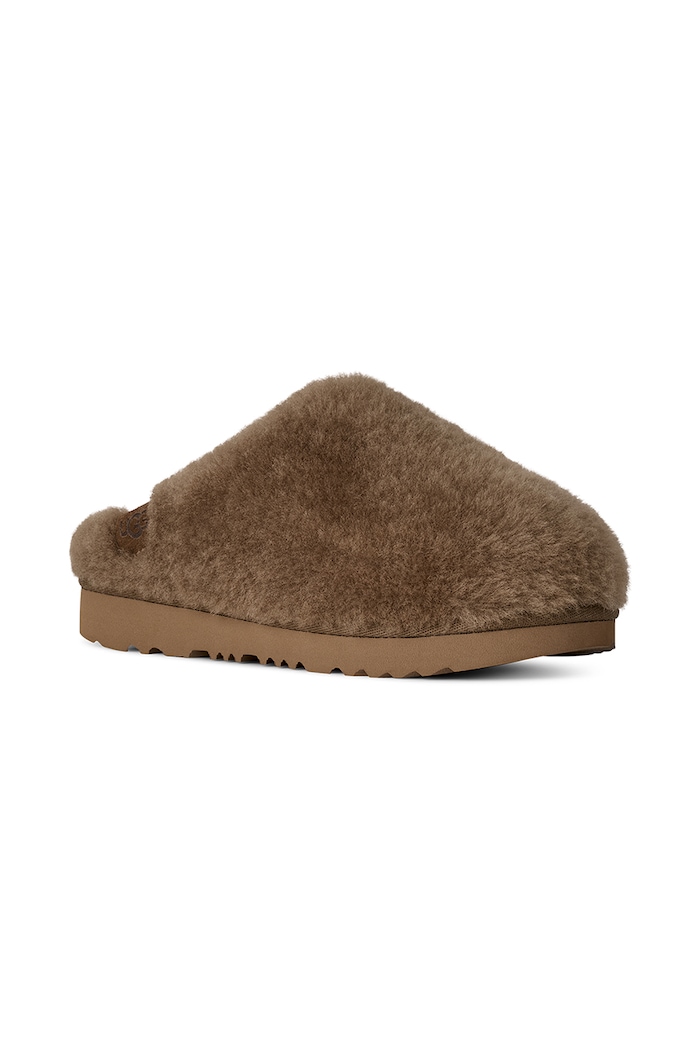 UGG Παντόφλες παιδικές CLASSIC FLUFFED SLIP-ON 1186670K καφέ AW26