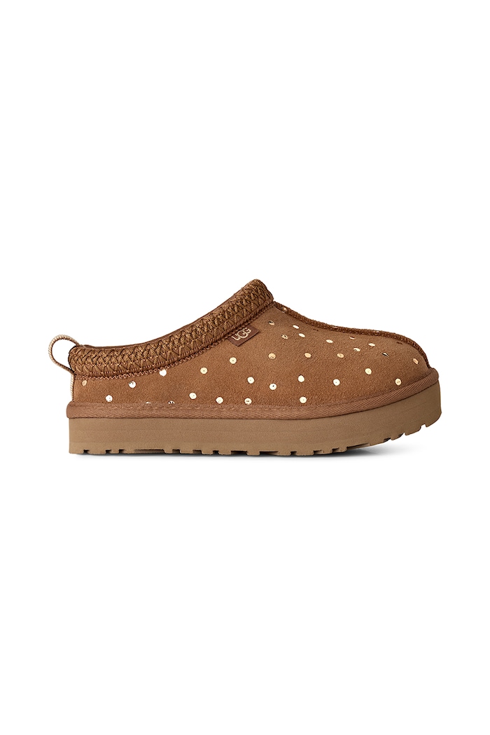 UGG Παντόφλες παιδικές σουέτ TAZZ SHINY DOTS καφέ 1180230K
