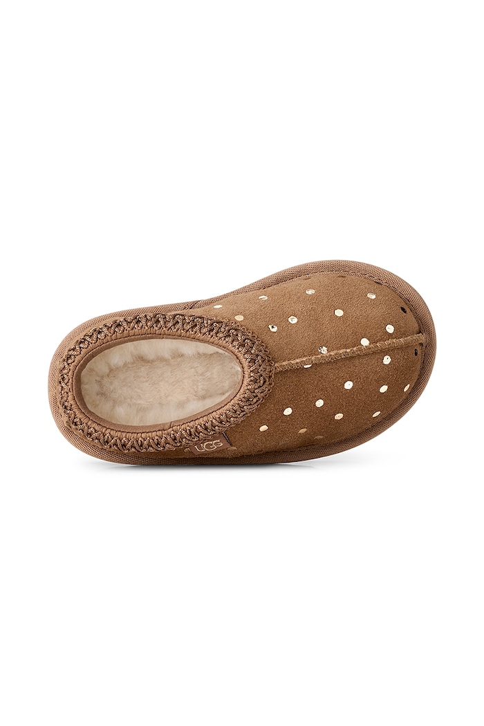 Παντόφλες παιδικές σουέτ TASMAN ISHINY DOTS UGG καφέ 1182791T