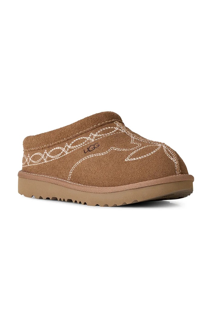 UGG Boty dětské semišové TASMAN IWESTERN 1184433K hnědá AW26