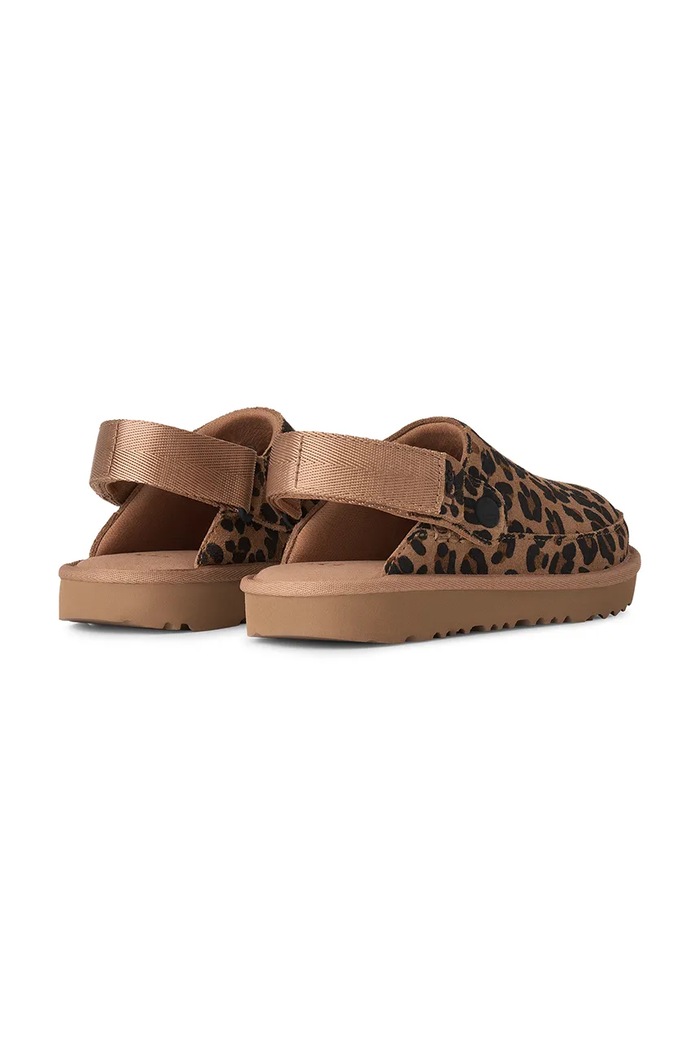 Chłopiec UGG Kapcie dziecięce zamszowe GOLDENSTAR SPOTTED CLOG 1183568K brązowy