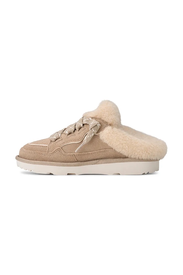 Boty dětské semišové LOWMEL MULE UGG 1180201K béžová