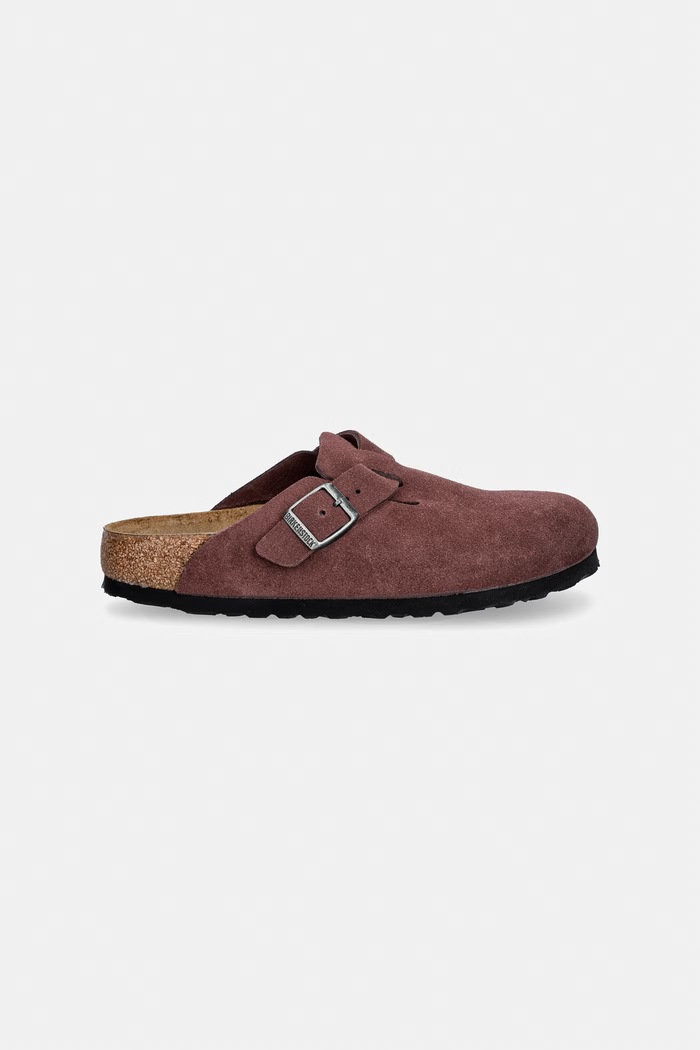 Birkenstock klapki mules dziecięce zamszowe Boston 1032699.36.39 fioletowy AW26