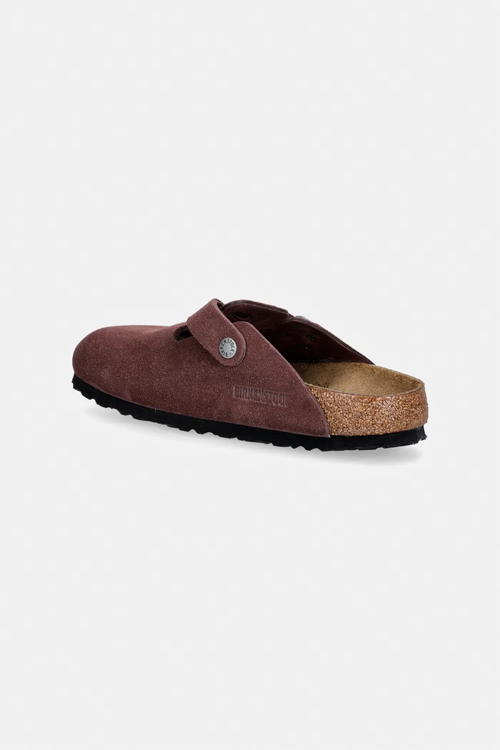 Chłopiec Birkenstock klapki mules dziecięce zamszowe Boston 1032699.36.39 fioletowy