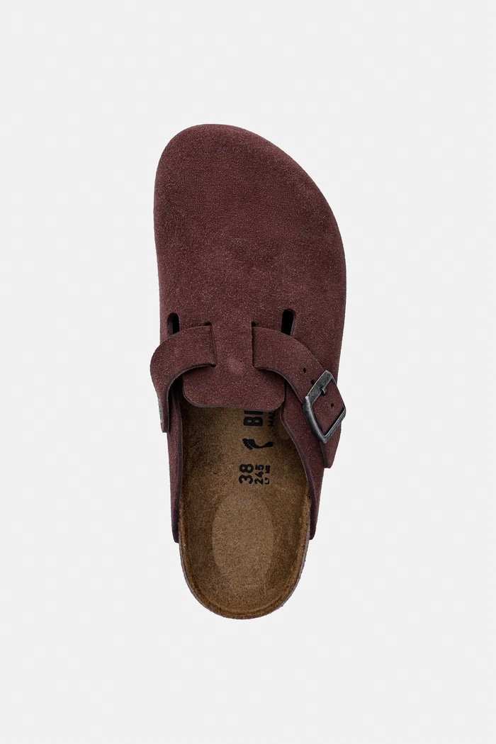 Birkenstock klapki mules dziecięce zamszowe Boston fioletowy 1032699.36.39