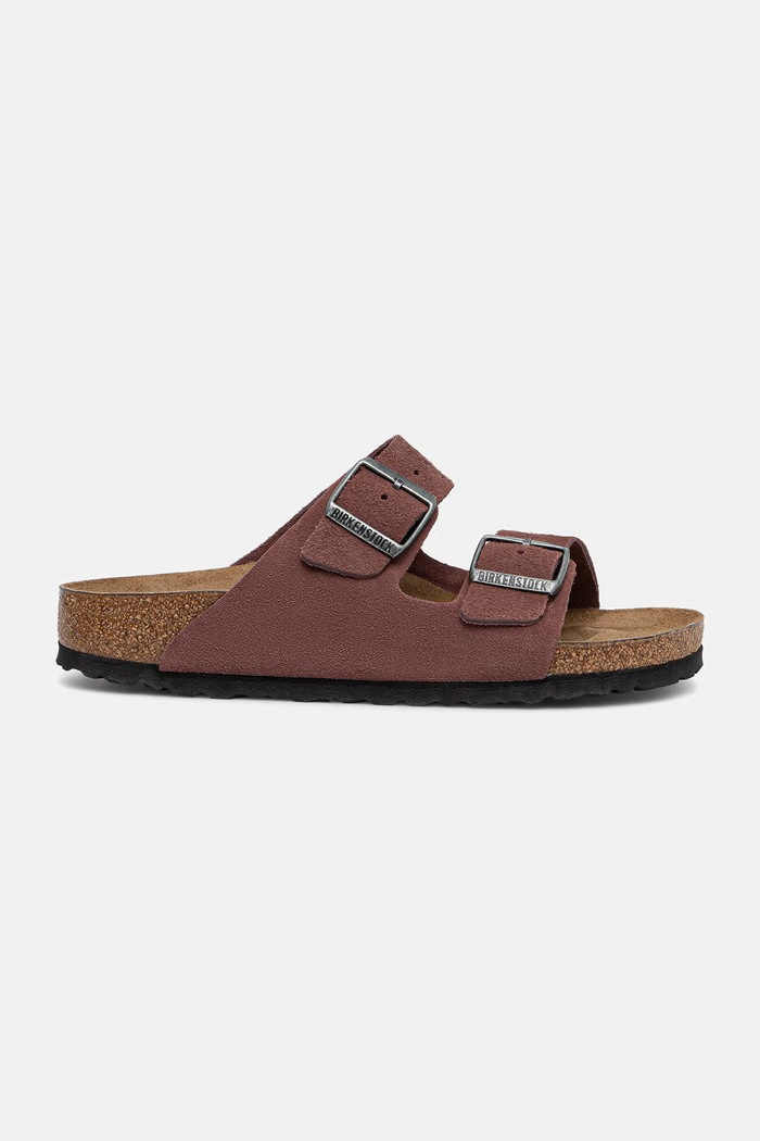 Birkenstock ciabatte slide per bambini in scamoscio Arizona 1032574.36.39 rosa AW26