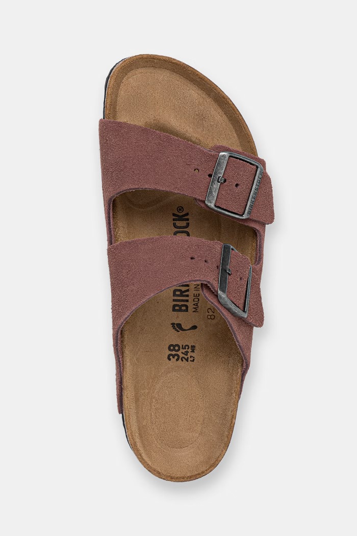 Birkenstock ciabatte slide per bambini in scamoscio Arizona rosa 1032574.36.39