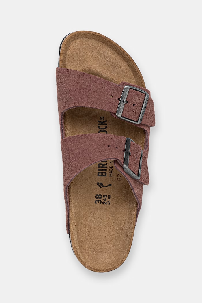 Birkenstock ciabatte slide per bambini in scamoscio Arizona rosa 1032574.36.39