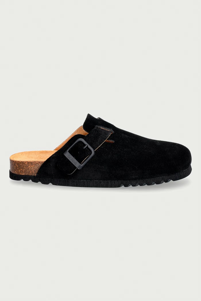 Scholl Σαγιονάρες mules Ανδρικές σουέτ OLIVIER F325741004 μαύρο AW26