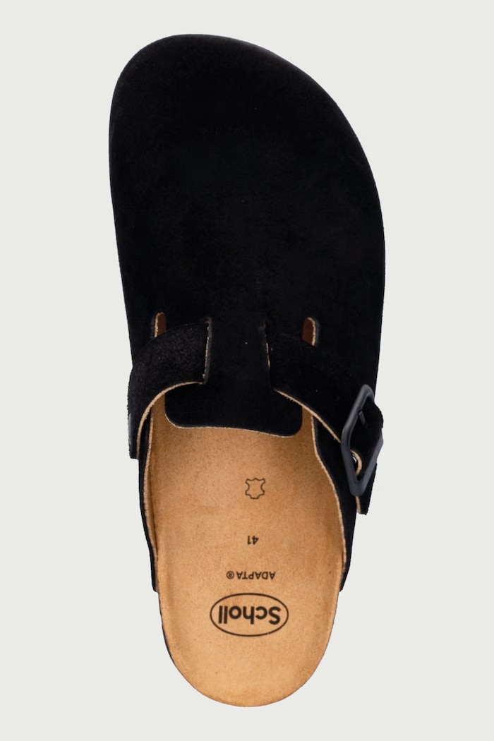 Ciabatte slide mules da uomo in scamoscio OLIVIER Scholl F325741004 nero