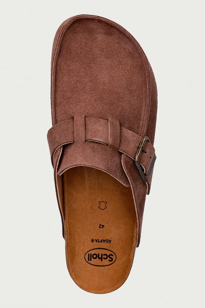 Σαγιονάρες mules ανδρικές σουέτ ETHAN Scholl F014534014 καφέ
