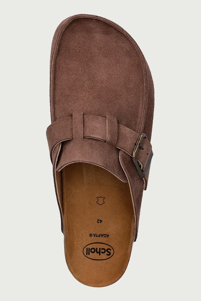 Ciabatte slide mules da uomo in scamoscio ETHAN Scholl F014534014 marrone