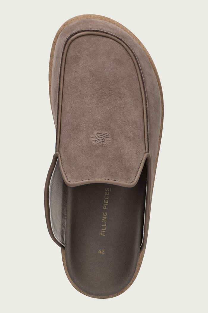 Klapki mules męskie nubukowe Filling Pieces 122613332235 beżowy