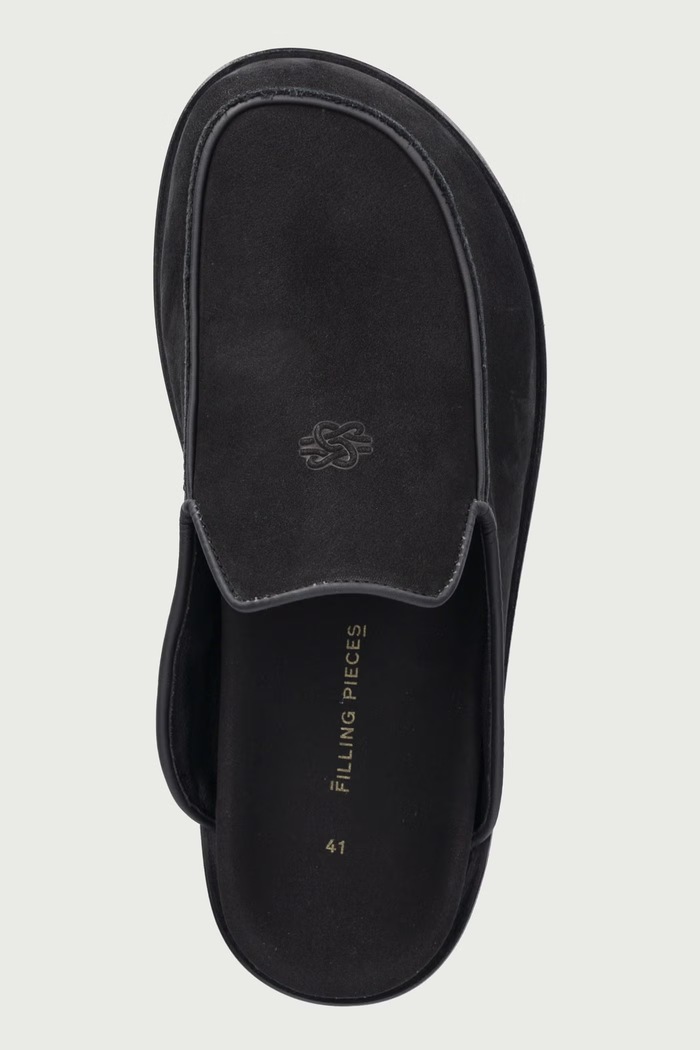 Klapki mules męskie nubukowe Filling Pieces 122613332235 czarny