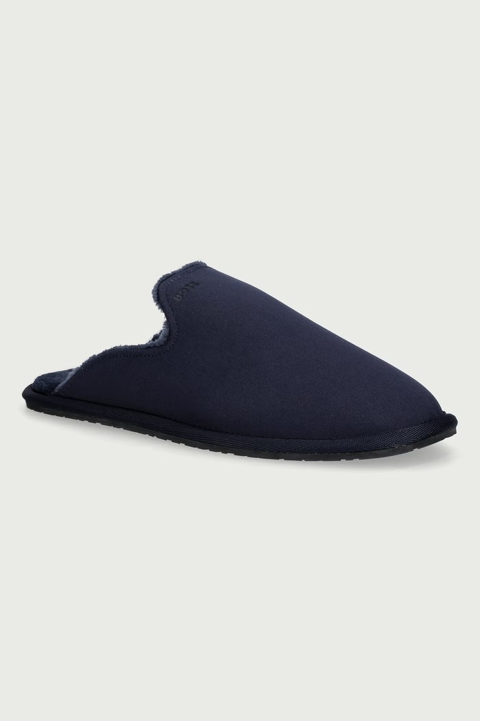 BOSS Papuci de casă pentru bărbați din material moale Home bleumarin 50573400.404