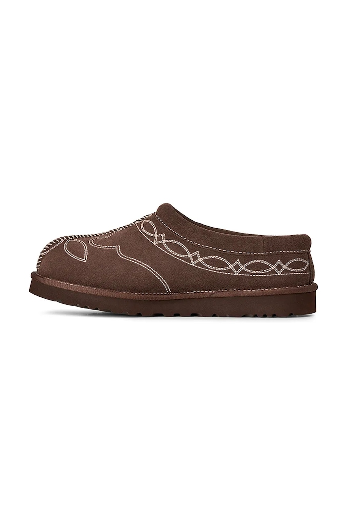 Papuče za žene od brušene kože M Tasman Western UGG 1182262.BCDR smeđa