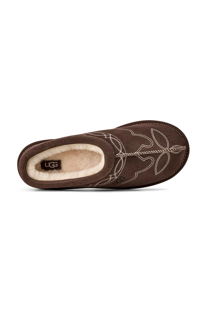 Papuče za žene od brušene kože M Tasman Western UGG smeđa 1182262.BCDR