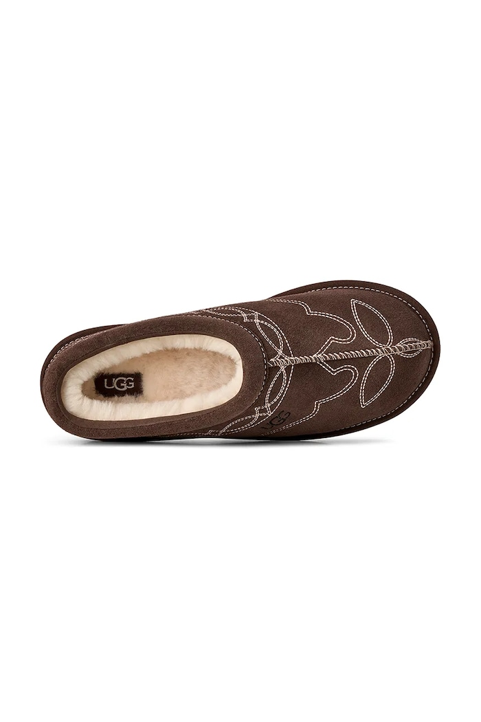 Papuče za žene od brušene kože M Tasman Western UGG smeđa 1182262.BCDR
