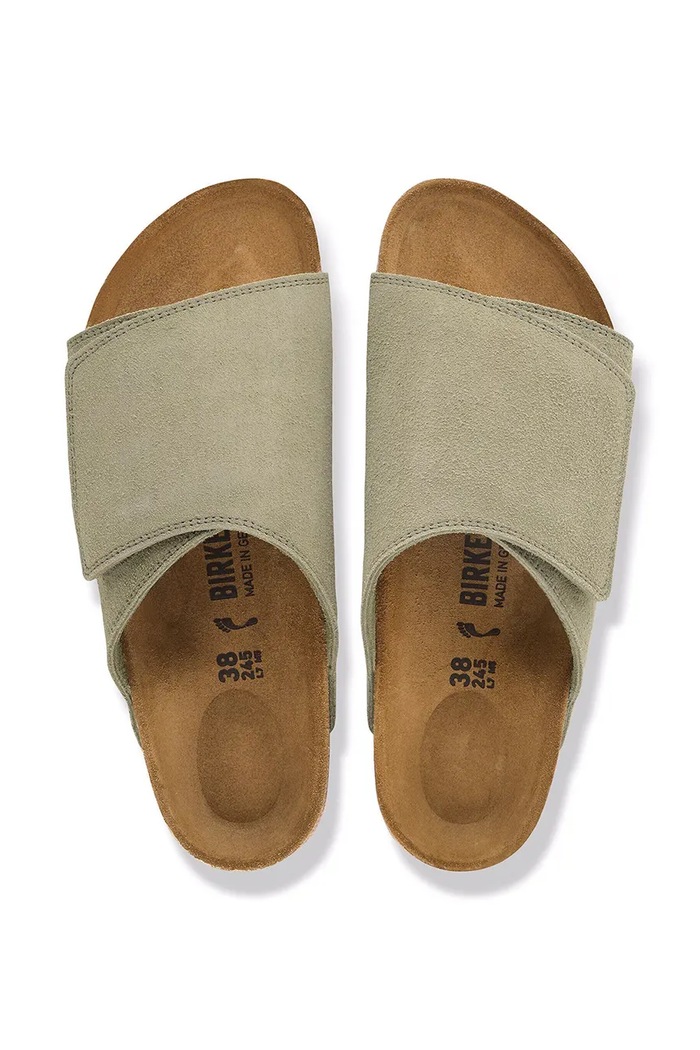 Birkenstock Solana LEVE šľapky pánske semišové 1032406 zelená