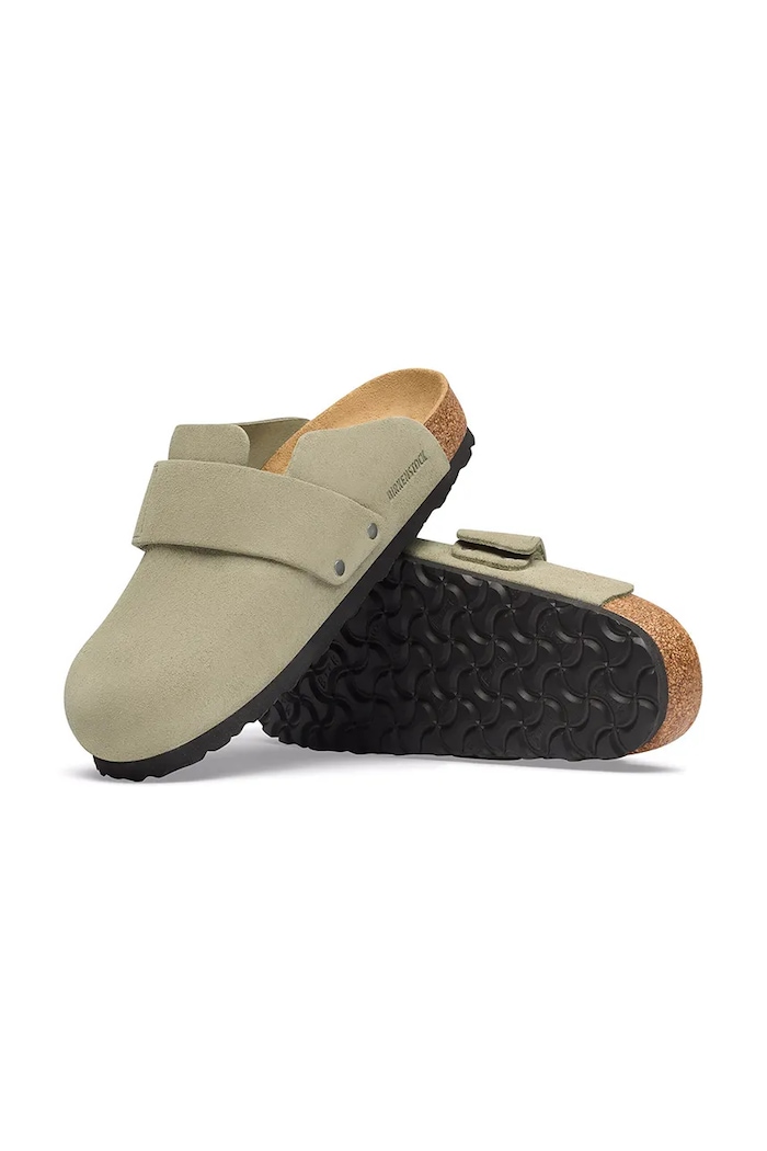 Birkenstock Loma LEVE slides mules men's suede green 1032422