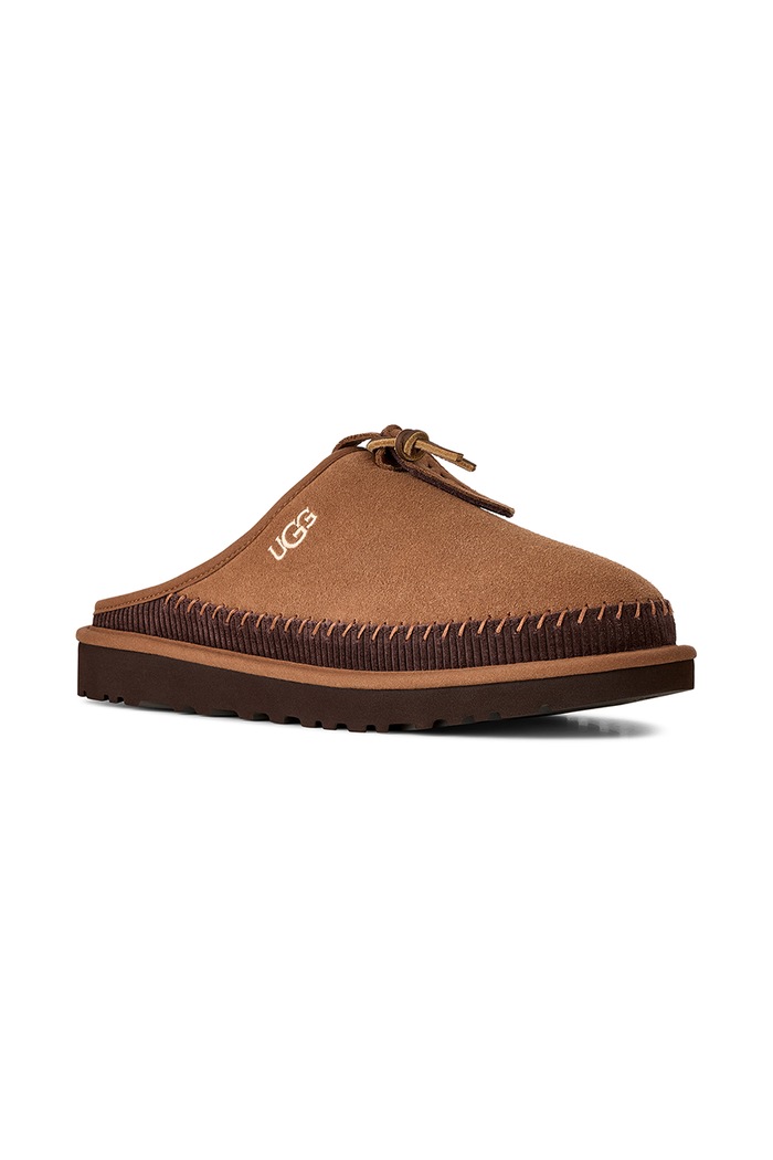 UGG Papuče za muškarce od kože M Classic Heritage Slip-On 1180477.CHE smeđa AW26