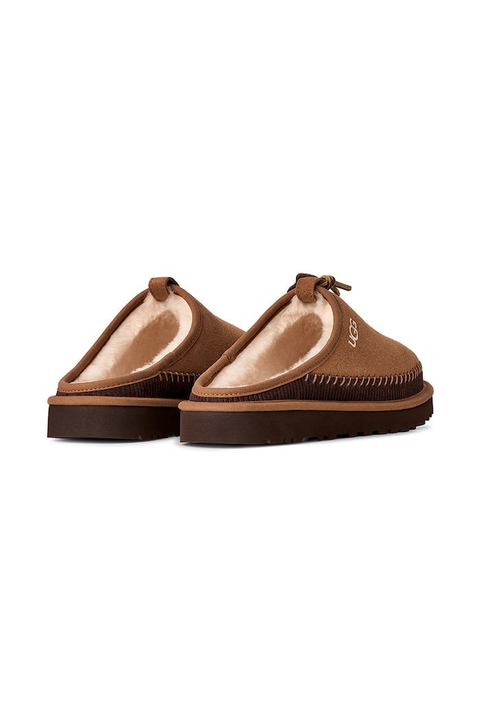Obuća UGG Papuče za muškarce od kože M Classic Heritage Slip-On 1180477.CHE smeđa