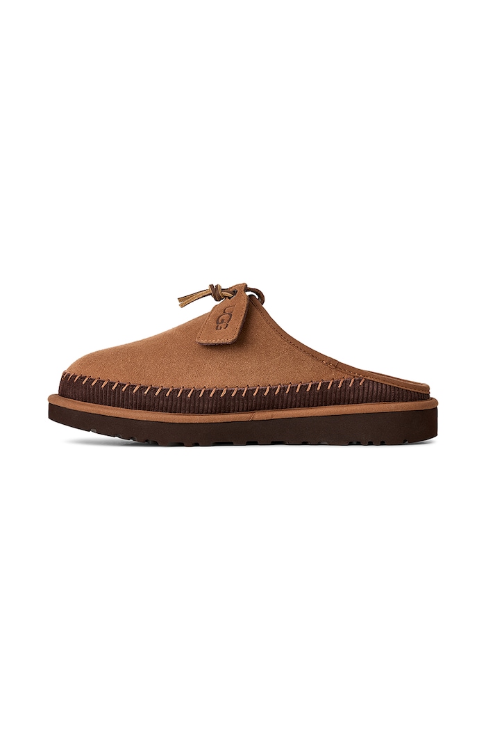 Papuče za muškarce od kože M Classic Heritage Slip-On UGG 1180477.CHE smeđa