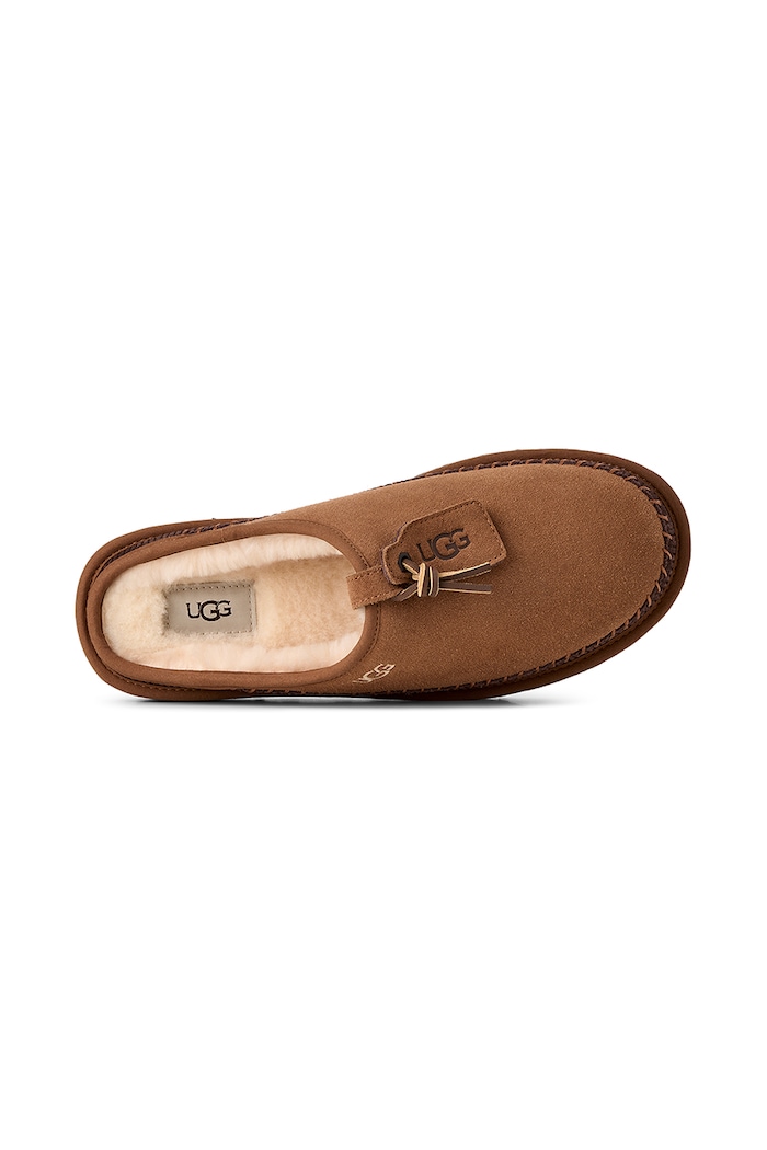 Papuče za muškarce od kože M Classic Heritage Slip-On UGG smeđa 1180477.CHE