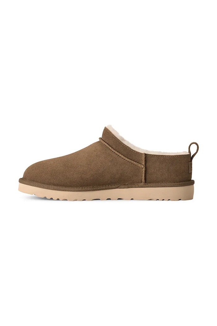 Papuče za muškarce od brušene kože M Classic Micro UGG 1180190.LBNZ smeđa