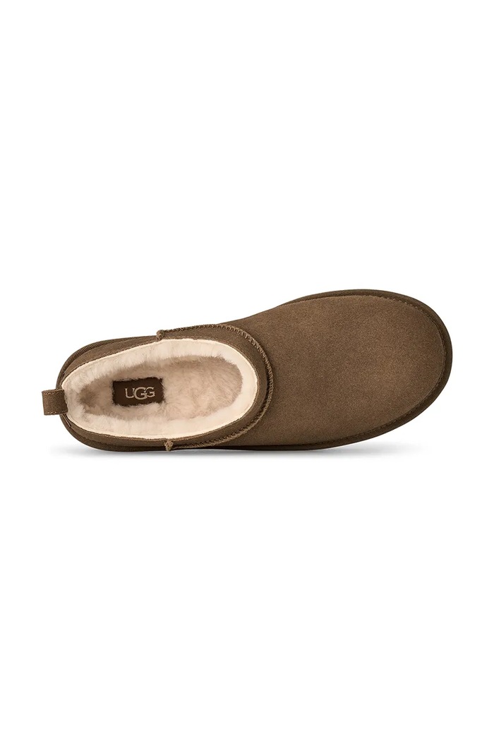 Papuče za muškarce od brušene kože M Classic Micro UGG smeđa 1180190.LBNZ