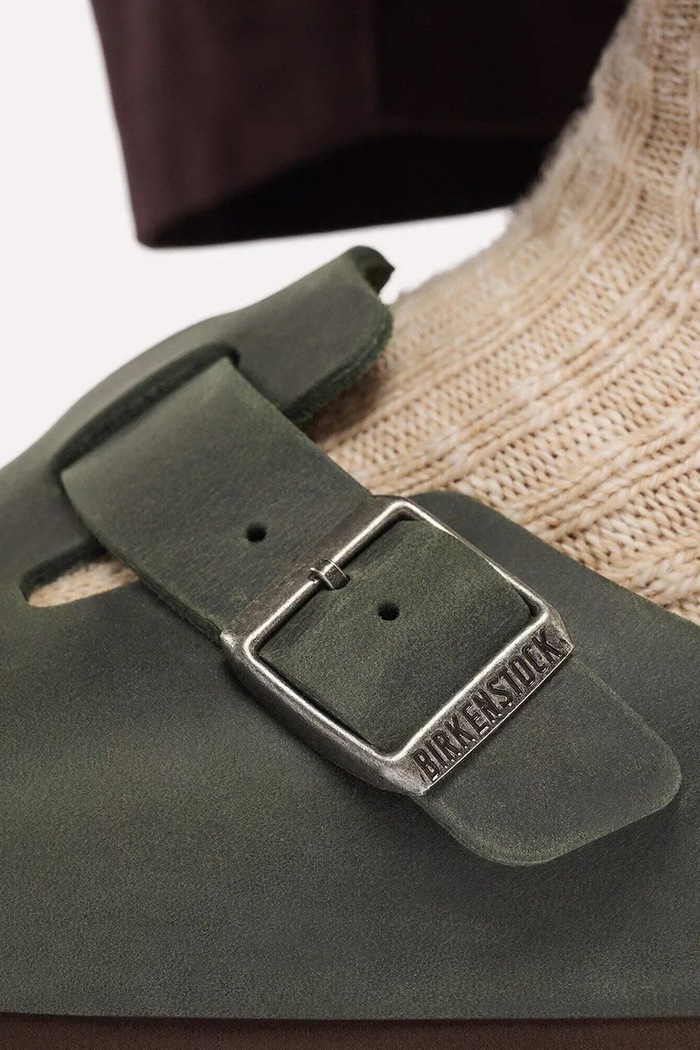 Birkenstock šľapky mules pánske kožené Boston Oiled Leather 1032724