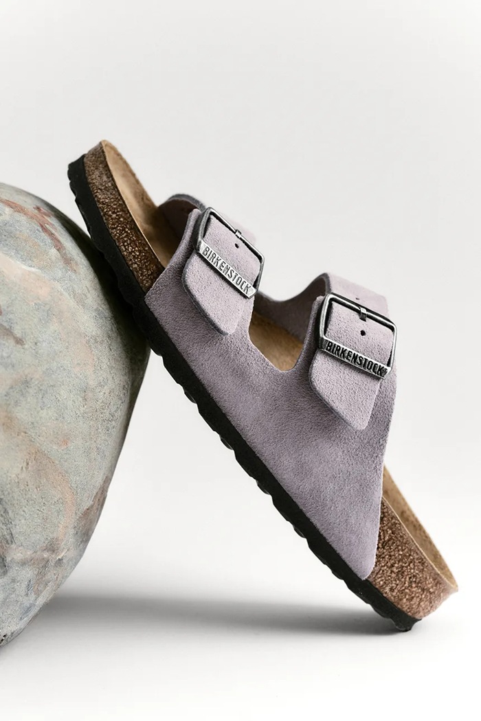 Birkenstock σαγιονάρες Ανδρικές σουέτ Arizona Suede Leather μωβ 1032723