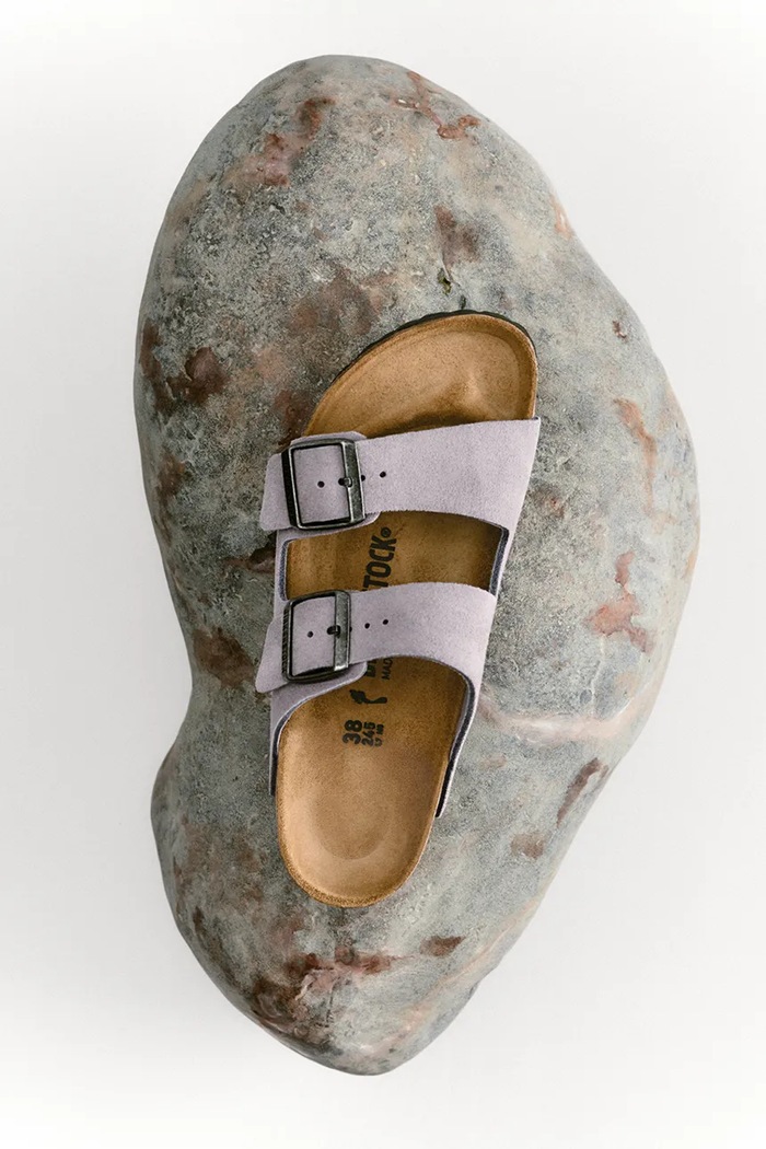 Birkenstock σαγιονάρες Ανδρικές σουέτ Arizona Suede Leather 1032723 μωβ