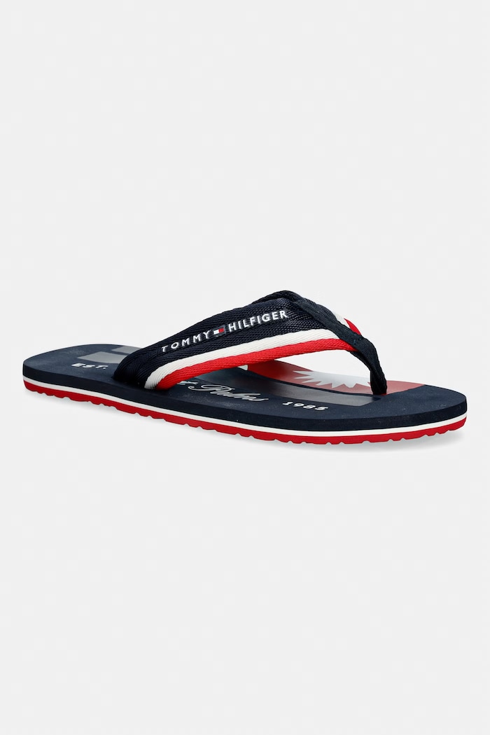 Tommy Hilfiger japonki męskie PATCH PRINT HIFIGER BEACH SANDAL granatowy FM0FM05903