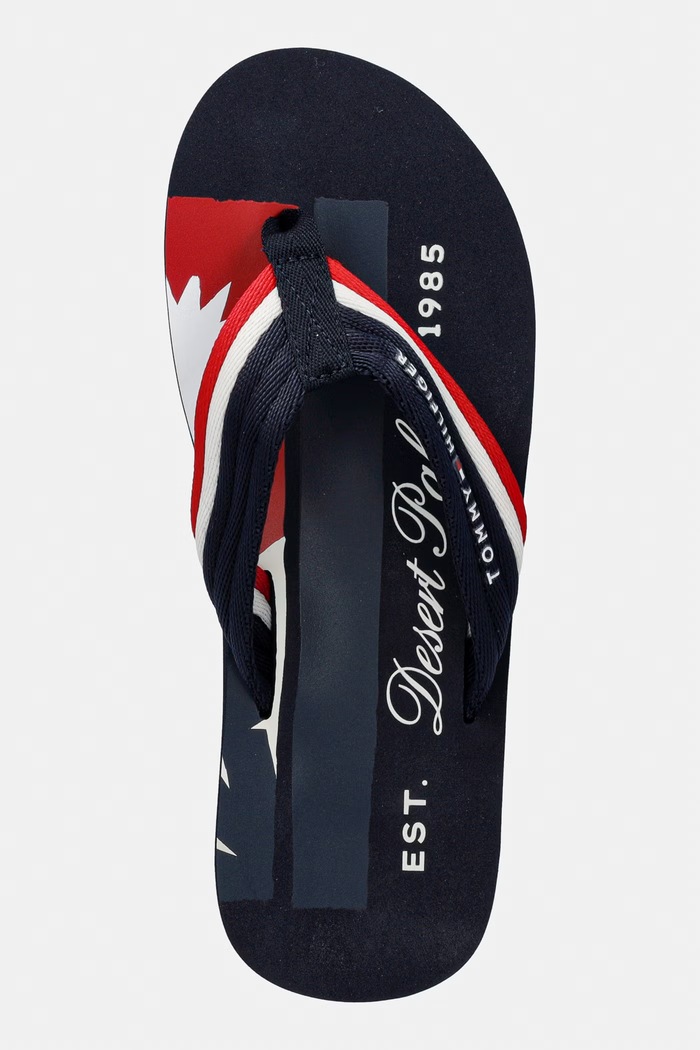 Tommy Hilfiger japonki męskie PATCH PRINT HIFIGER BEACH SANDAL granatowy FM0FM05903