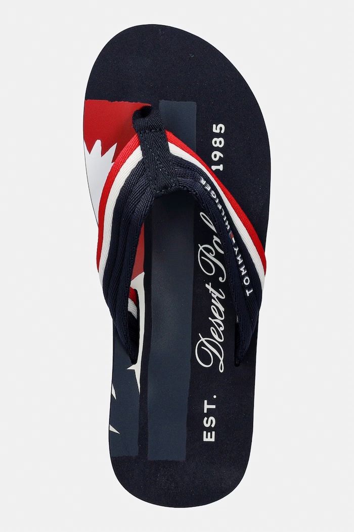 Tommy Hilfiger japonki męskie PATCH PRINT HIFIGER BEACH SANDAL granatowy FM0FM05903