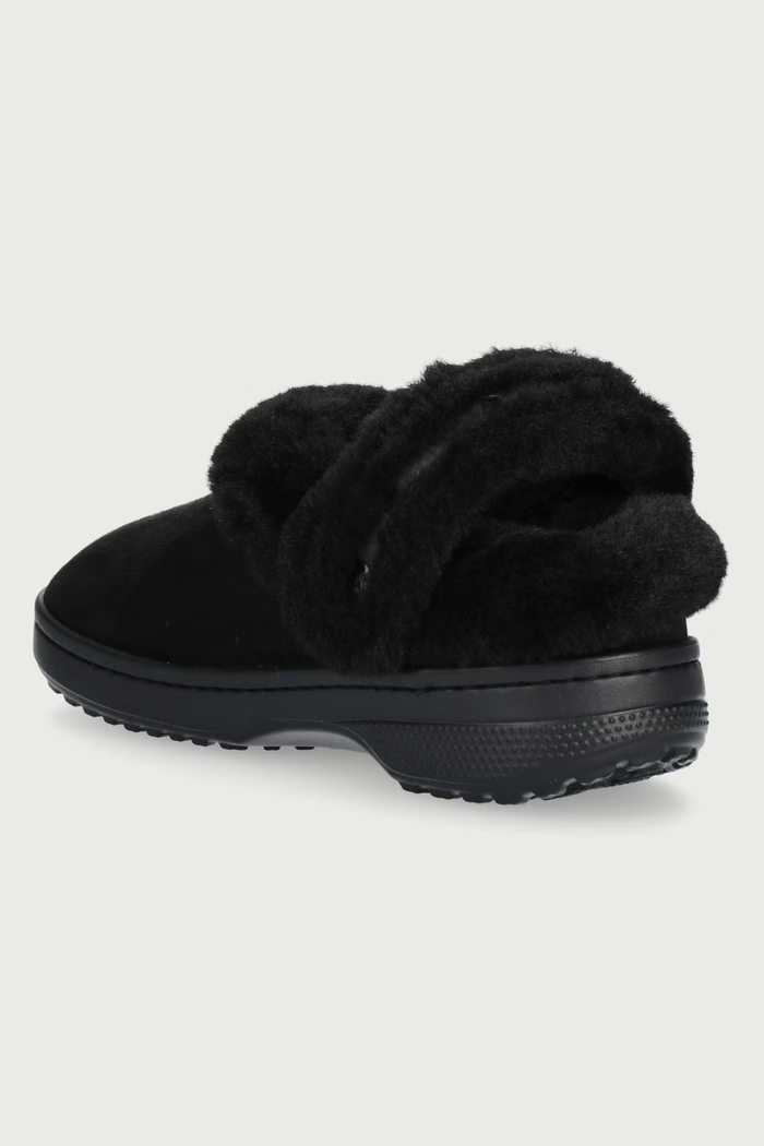 Obuwie Crocs Kapcie Classic Unfurgettable Suede Clog 212106.001 czarny