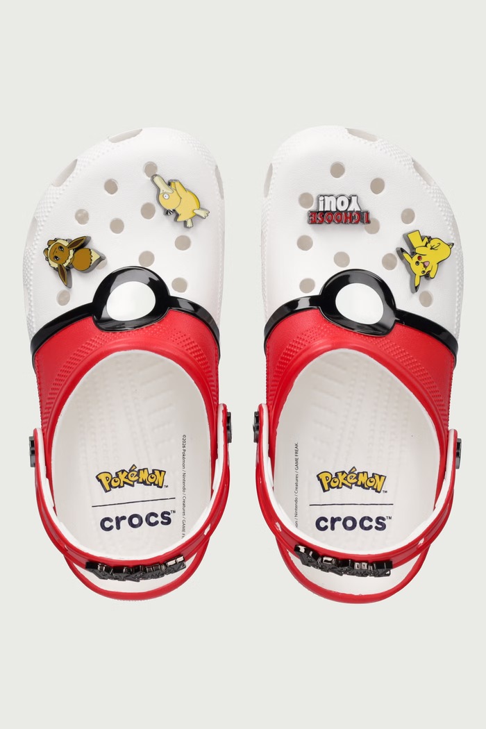 Crocs Klapki mules Classic Pokemon Poke Ball Clog 212064.90H czerwony AW26