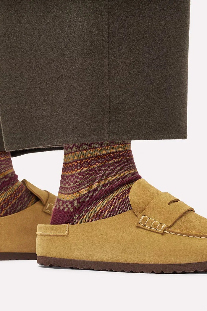 Birkenstock šľapky mules semišové Naples Wrapped Suede Leather 1033144