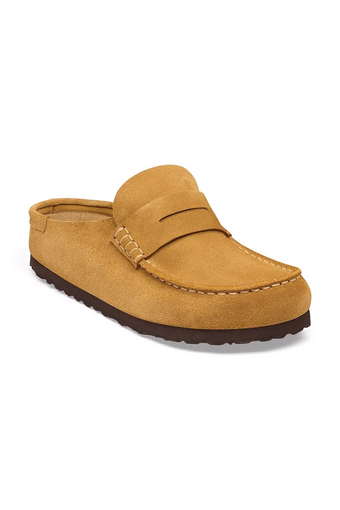 Birkenstock šľapky mules semišové Naples Wrapped Suede Leather 1033144 hnedá AW26