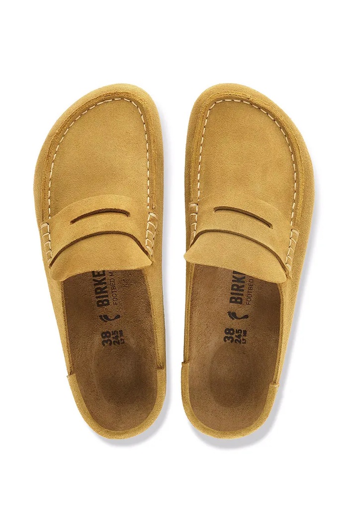 Birkenstock šľapky mules semišové Naples Wrapped Suede Leather 1033144 hnedá
