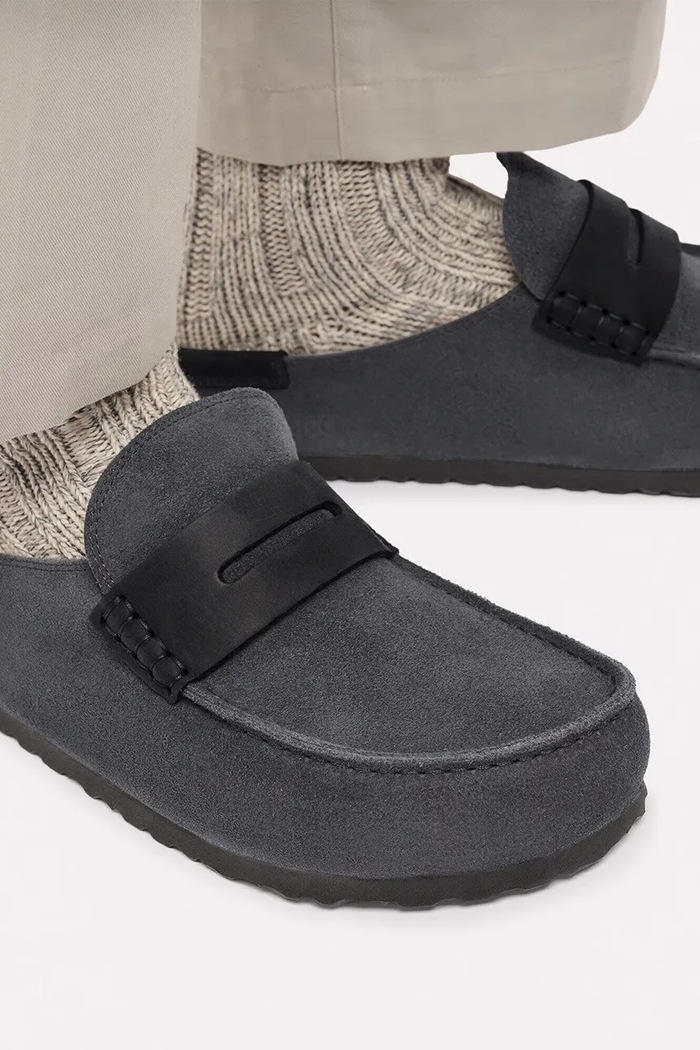 Birkenstock natikače mules od brušene kože Naples Wrapped double stitch Mixed Leather 1032417