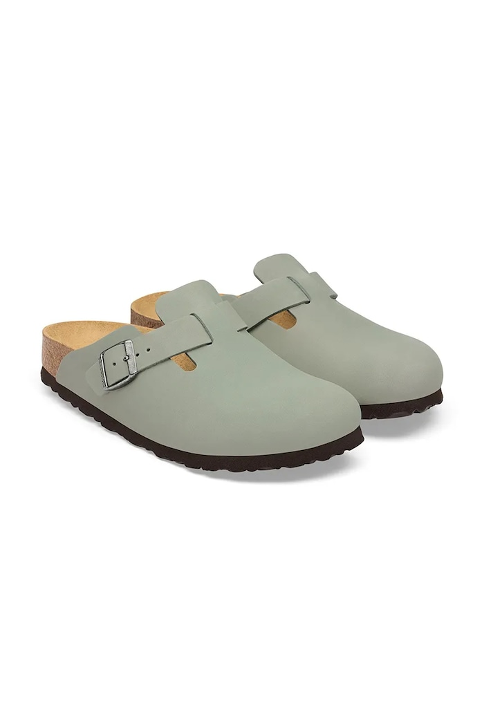 Obuwie Birkenstock klapki mules skórzane Boston Oiled Leather 1032812 turkusowy