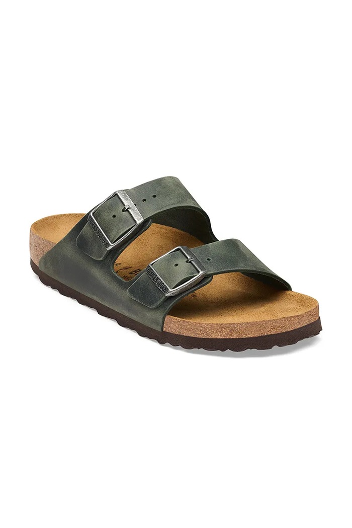 Birkenstock šľapky kožené Arizona Oiled Leather 1032783 zelená AW26