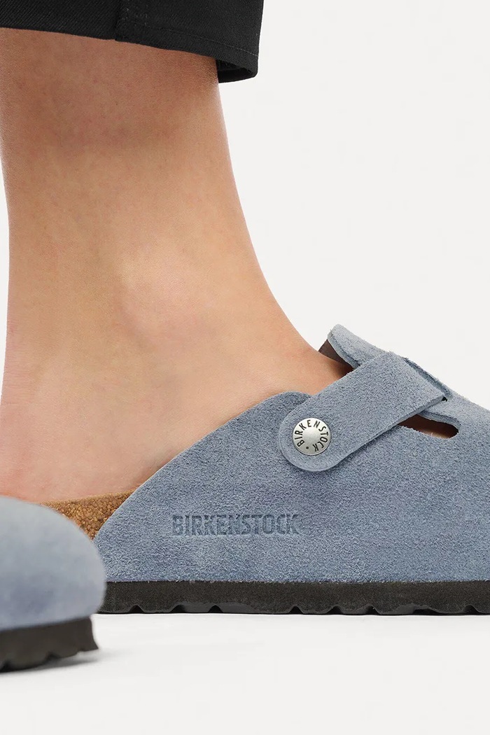 Birkenstock šľapky mules semišové Boston Suede Leather 1032771
