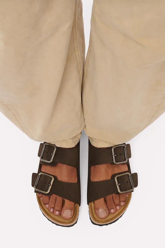 Birkenstock papuci nubuc Arizona Wire Buckle Nubuck Leather 1032761