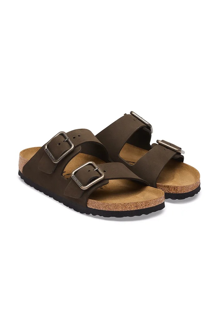 Obuv Birkenstock šľapky nubukové Arizona Wire Buckle Nubuck Leather 1032761 hnedá