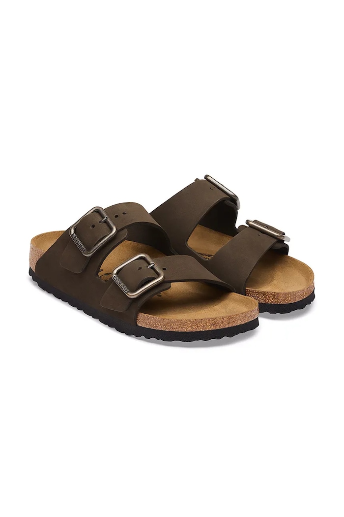Obuv Birkenstock šľapky nubukové Arizona Wire Buckle Nubuck Leather 1032761 hnedá
